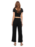 Rayon Crepe Pants - Black