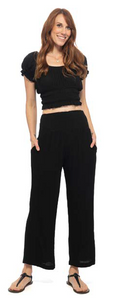 Rayon Crepe Pants - Black